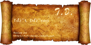 Tót Dénes névjegykártya